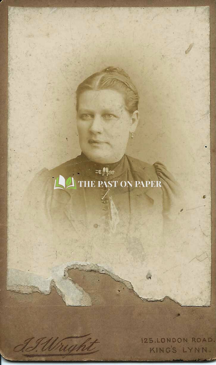 Carte de Viste of Unidentified Woman, Kings Lynn, 1870s Past on Paper