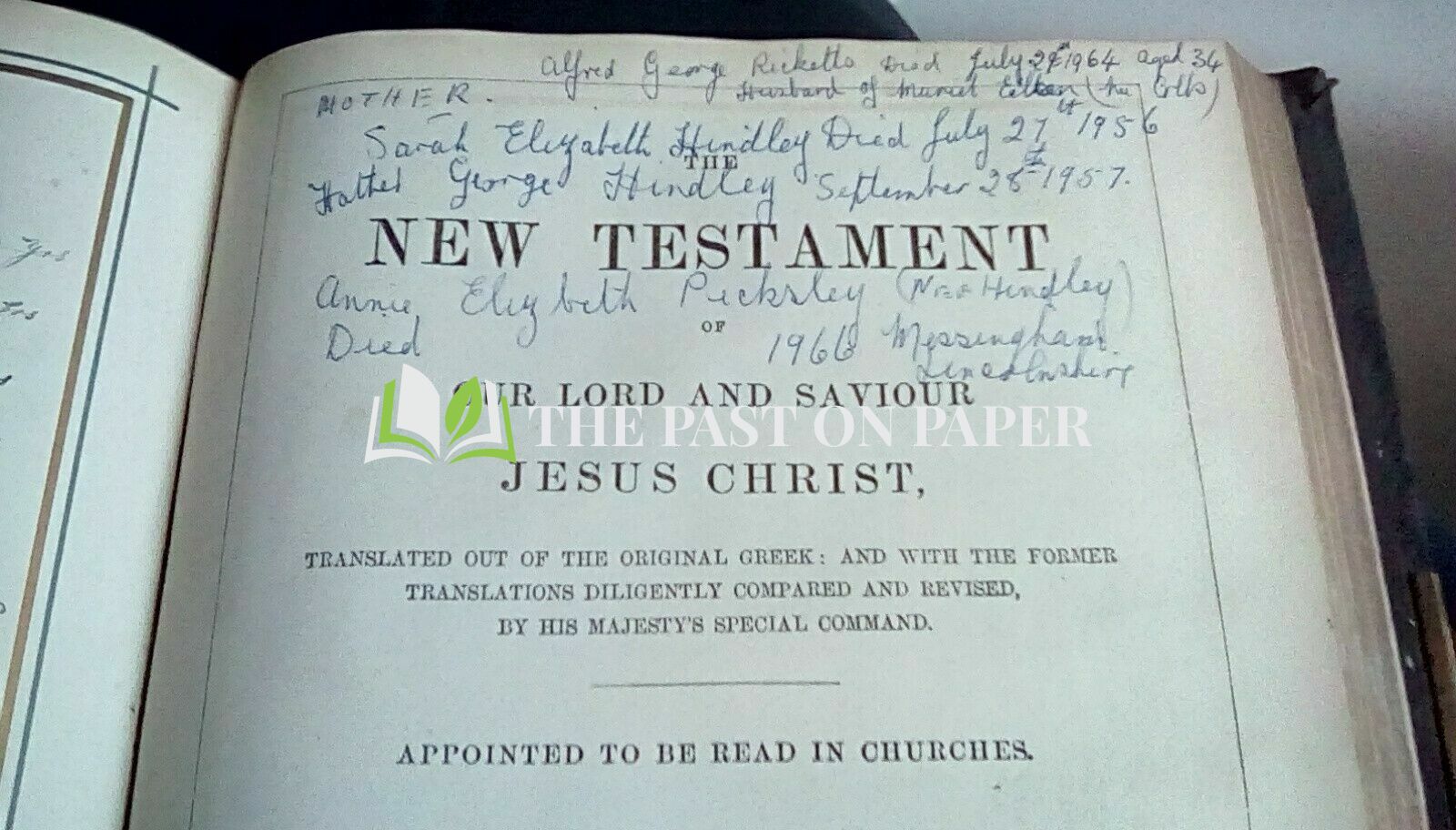 large1895 family bible leather bound with brass clasp interesting item/heavy - Image 3