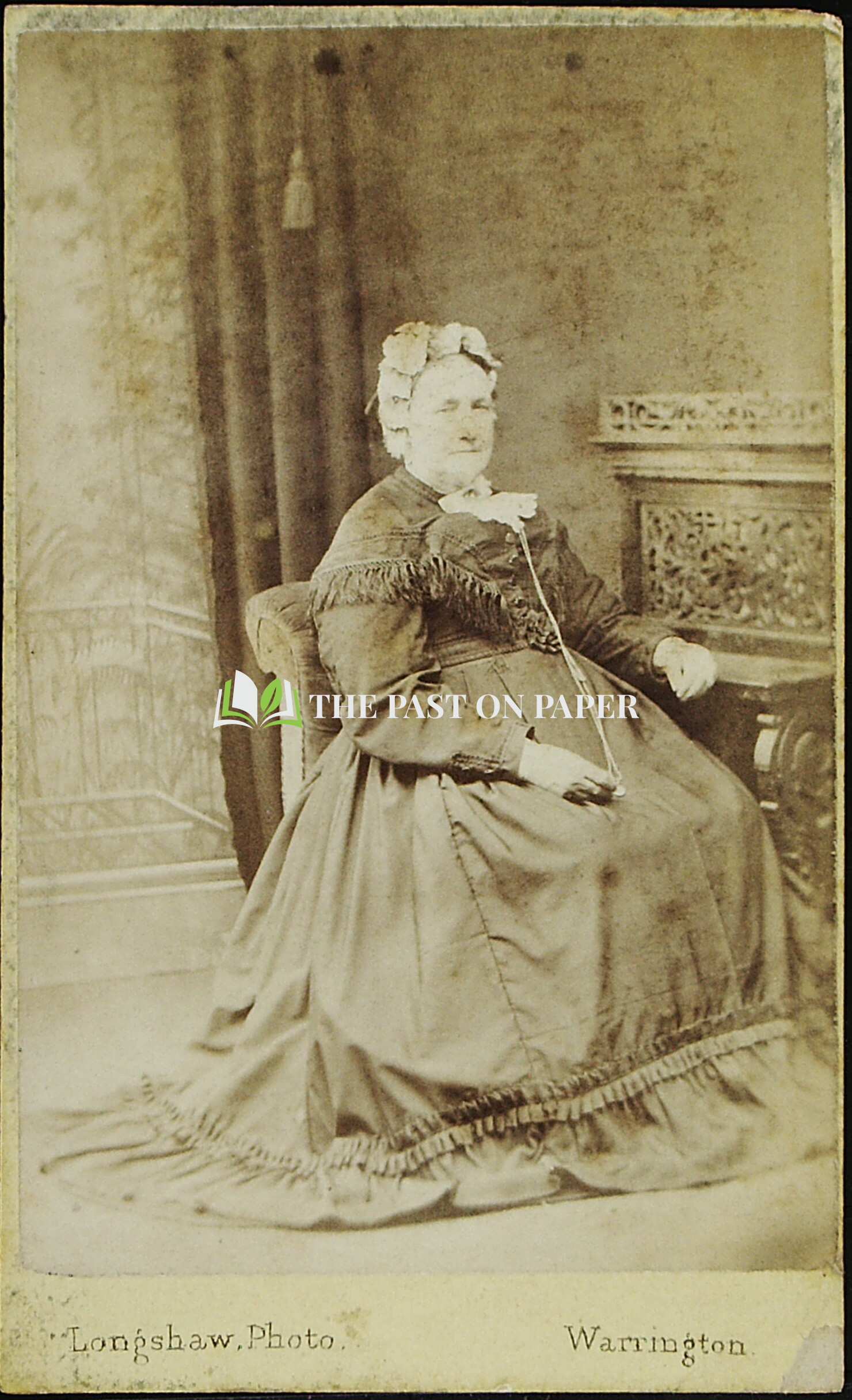 Carte de Visite of Unidentified Female, Warrington, 1860s