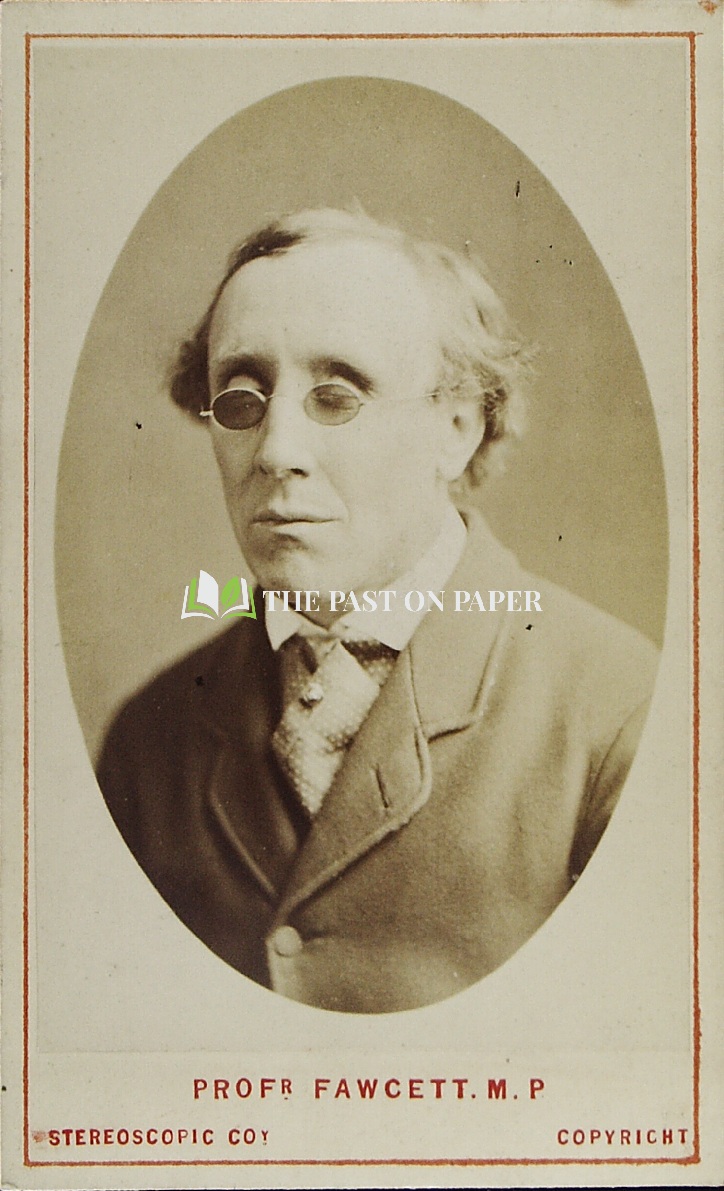 Carte de Visite of Professor Fawcett MP