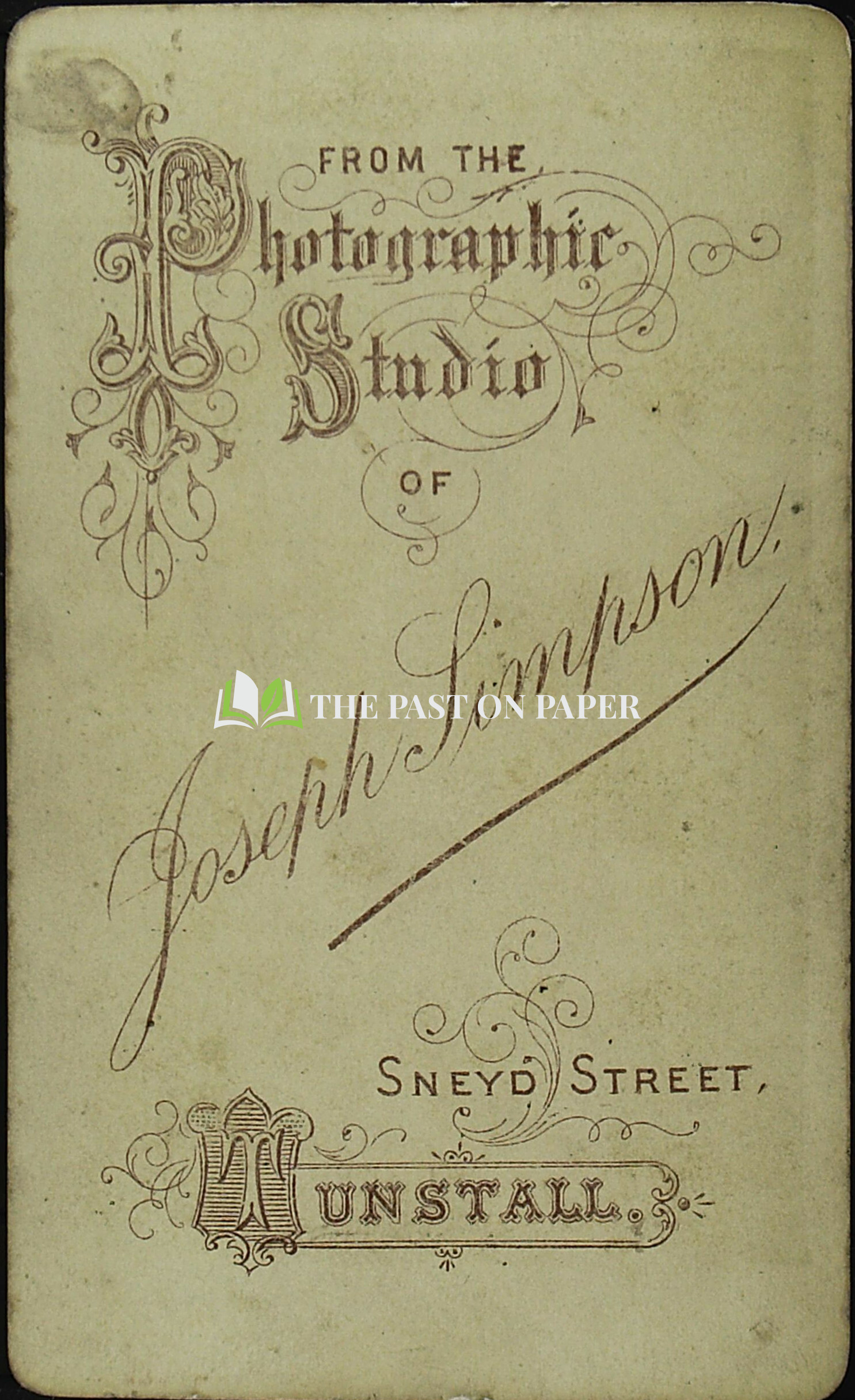 Carte de Visite ofUnidentified Woman, Tunstall, 1870s - Image 2