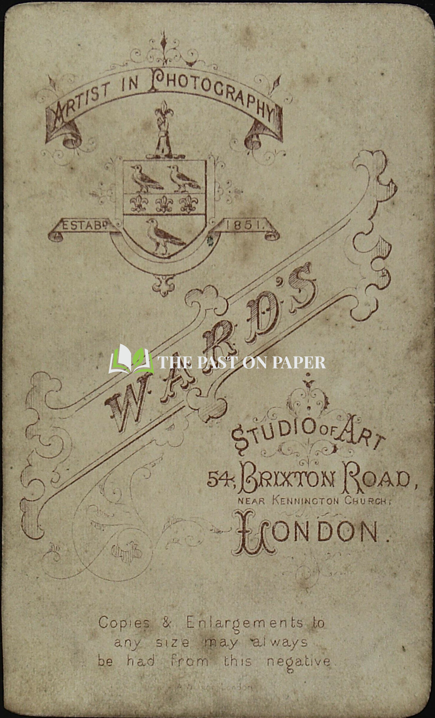 Carte de Visite of Unidentified of Unidentified Gentleman, London, 1870s - Image 2