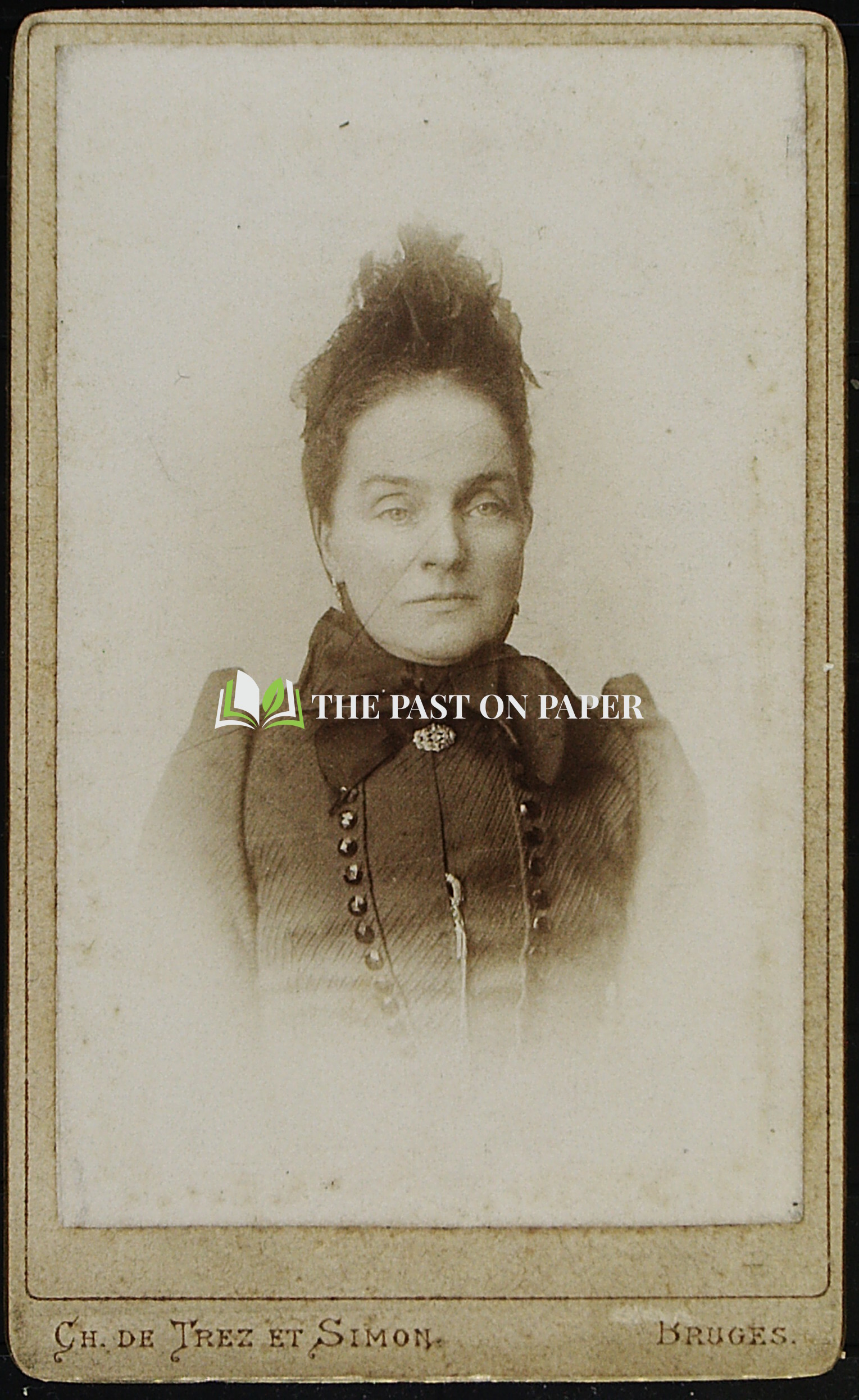 Carte de Visite of Unidentified Woman, Bruges,1880s