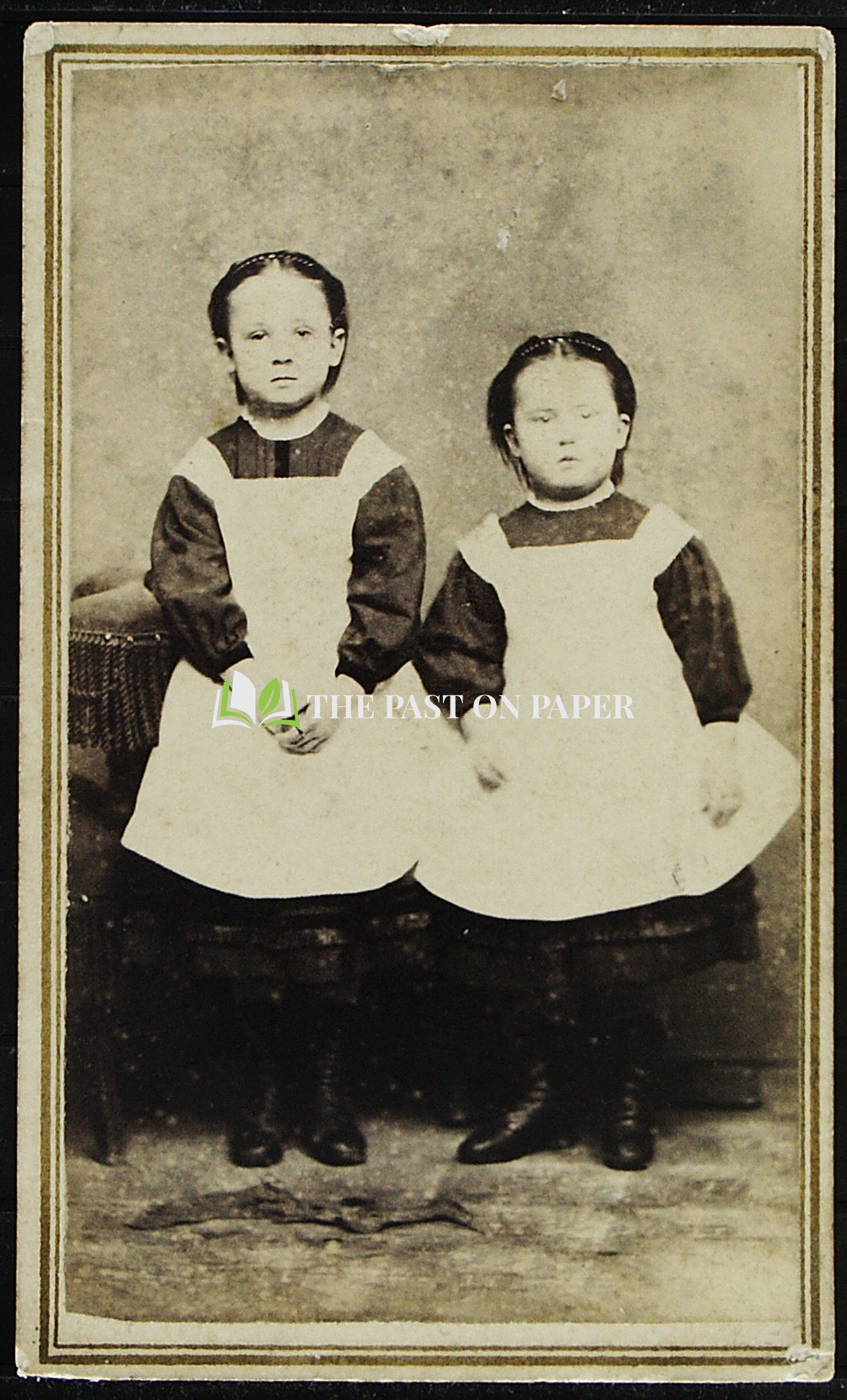 Carte de Visite of Two Unidentified Young Girls, Yarmouth, 1860s