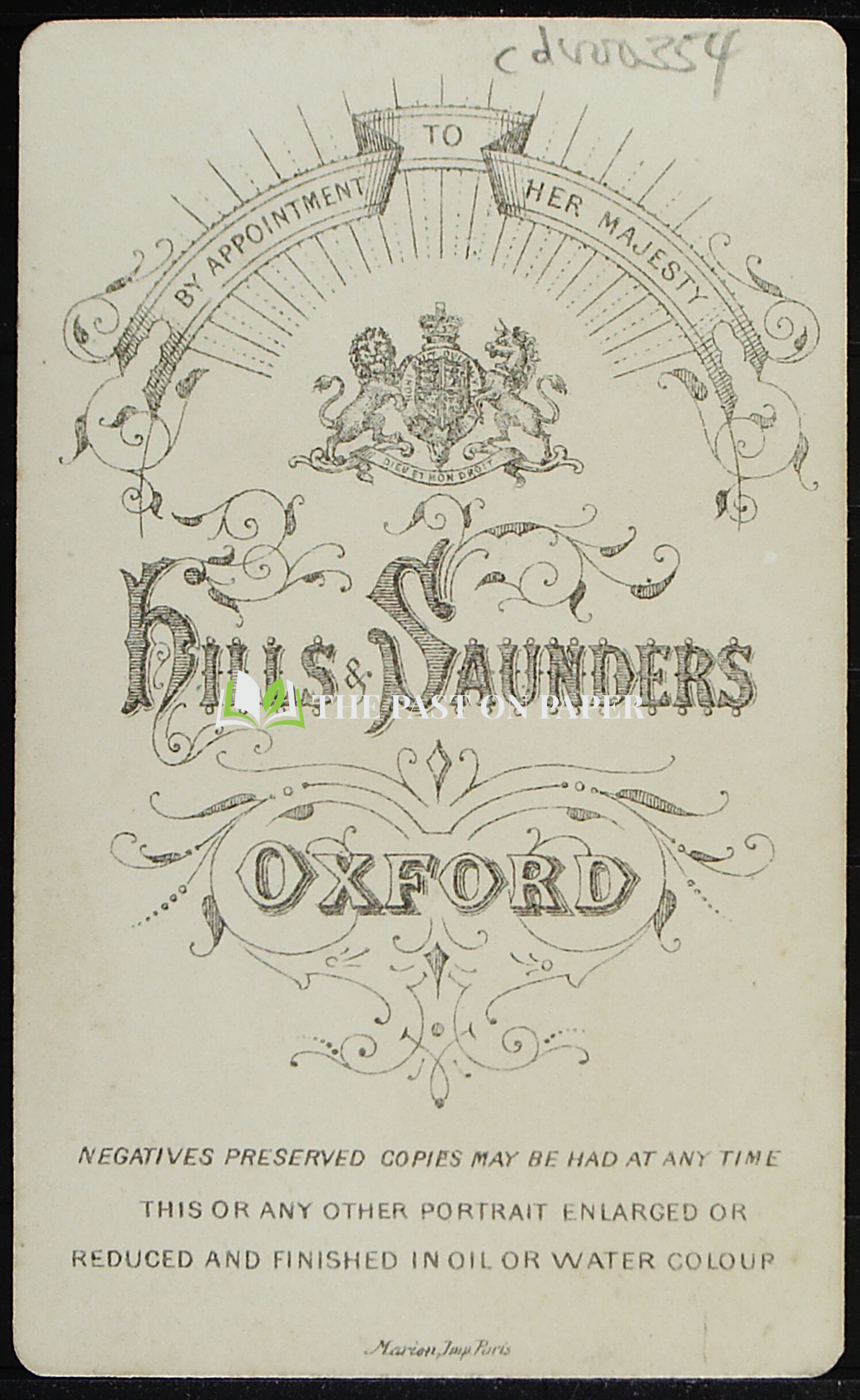 Carte de Visite of Unidentified Gentleman, Oxford, 1870s - Image 2