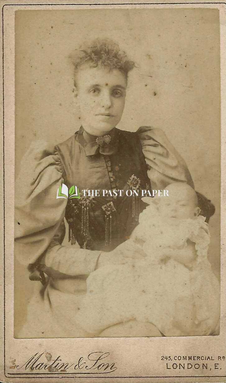 Carte de Viste of Unidentified Woman and baby, London, 1880s