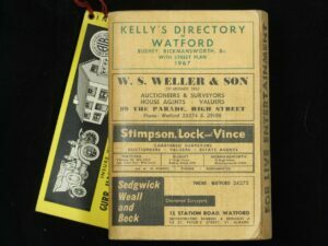 Kelly's Directory of Watford, Bushey, Rickmansworth etc,1967
