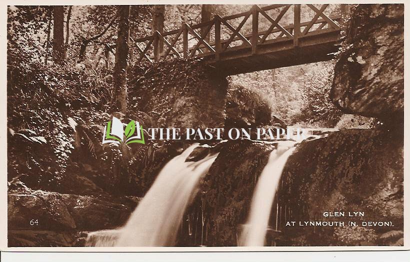 Vintage Postcard of Glen Lyn at Lynmouth