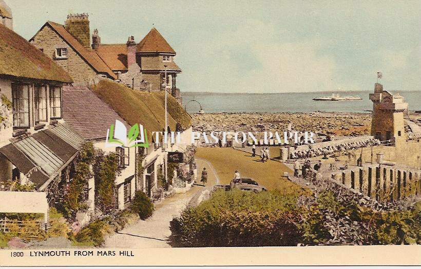 Vintage Postcard of Lynmouth From Mars Hill