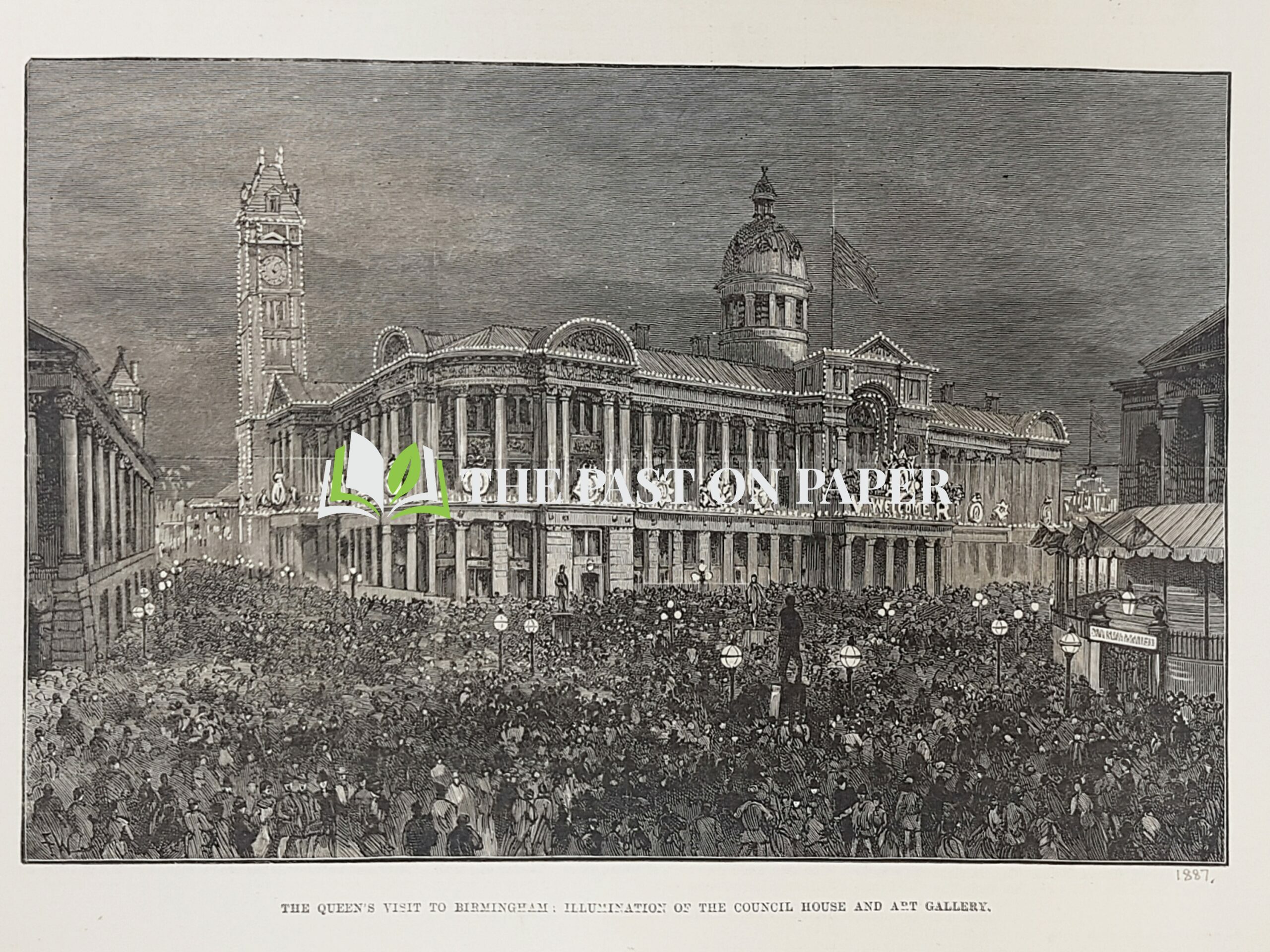 The Queen's Visit to Birmingham. Illumination of the Council House and Art Gallery