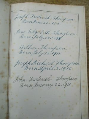 Victorian Family Bible - Thompson Family, Knapton, Malton, North Yorkshire