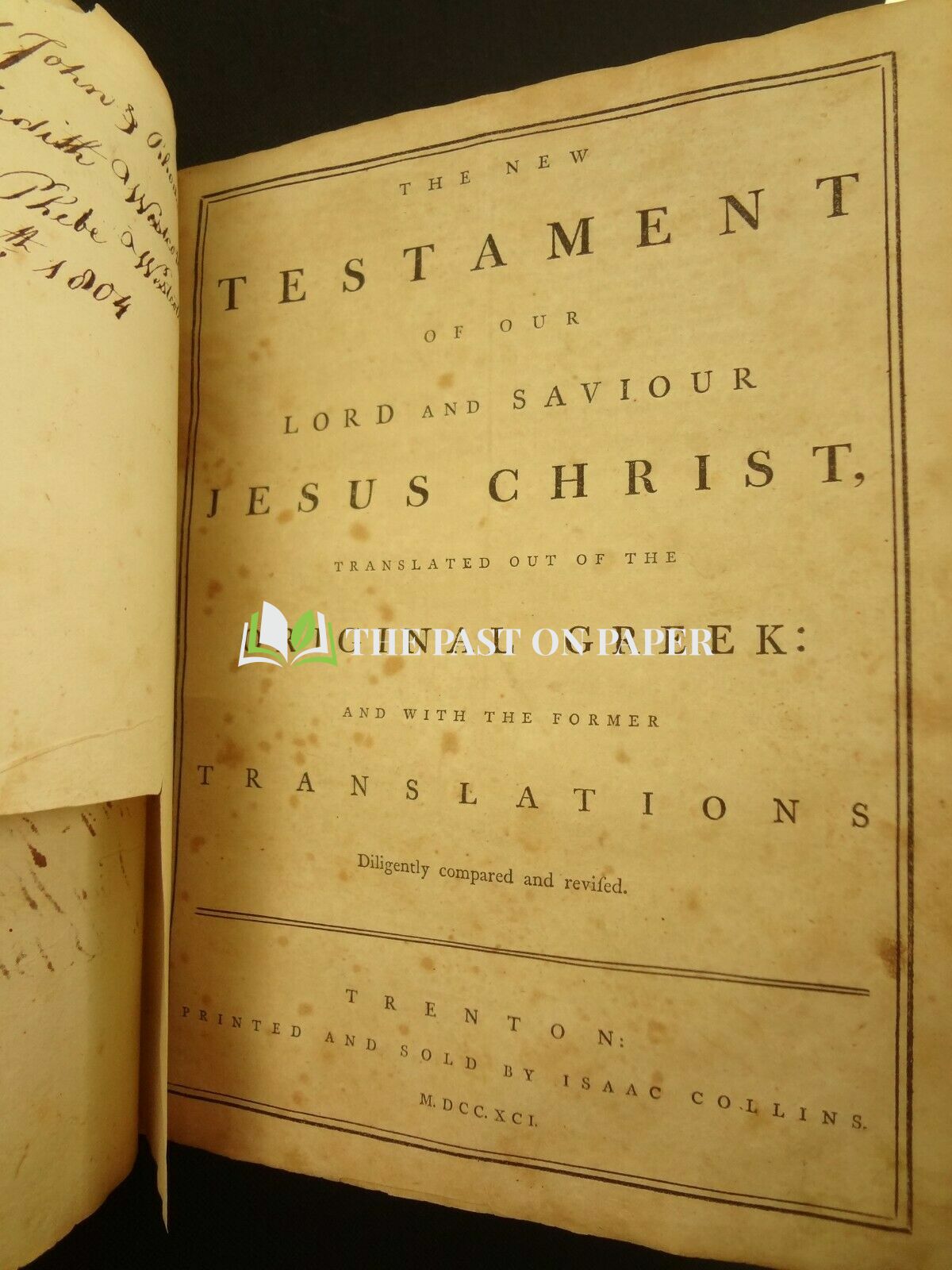 Westcoatt Family Bible, New Jersey, 1791 - Image 5