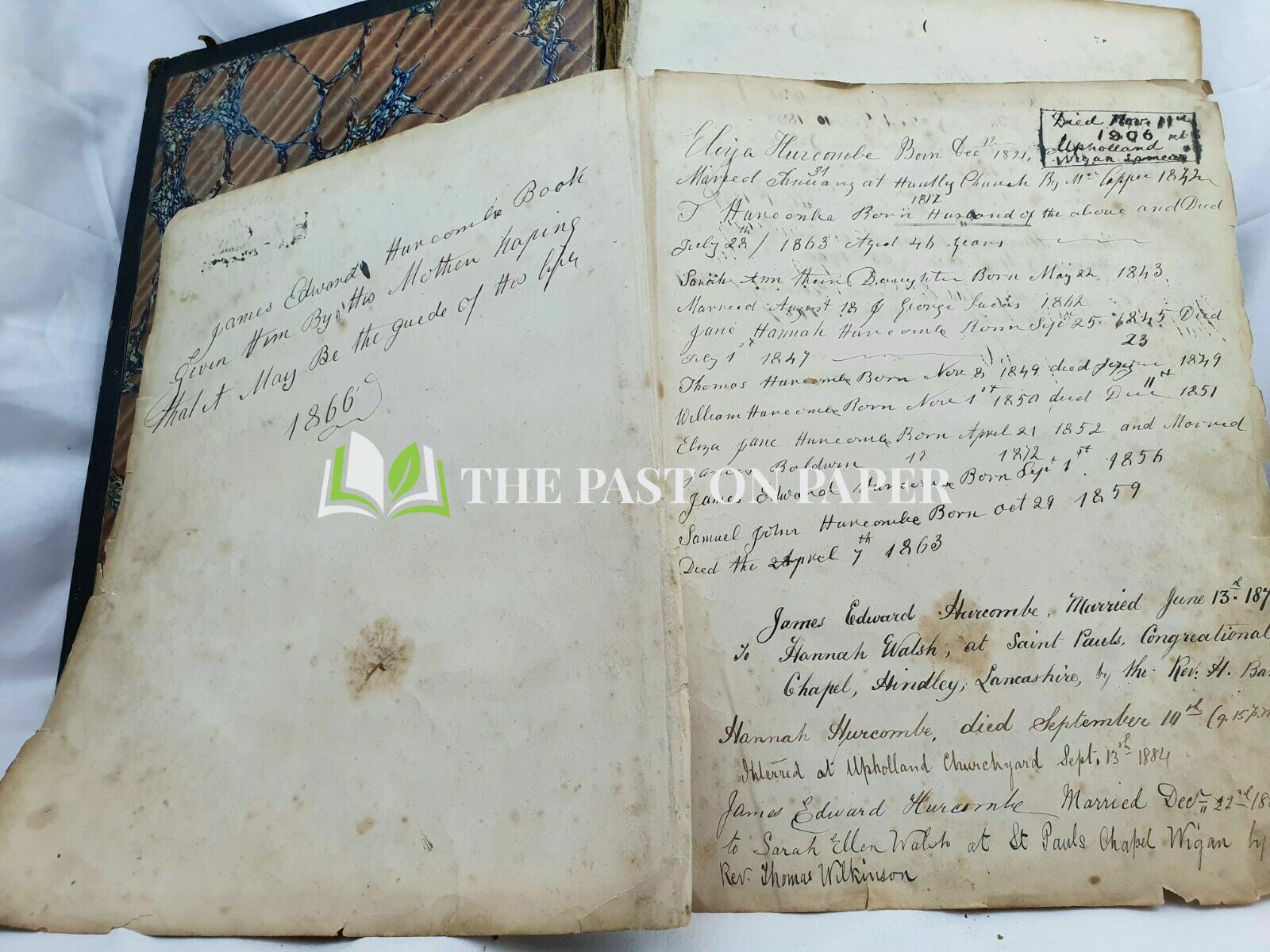 Antique Vintage Embossed 1800's Victoria family Bible Large 11.5"x 9.5" 6kg - Image 3