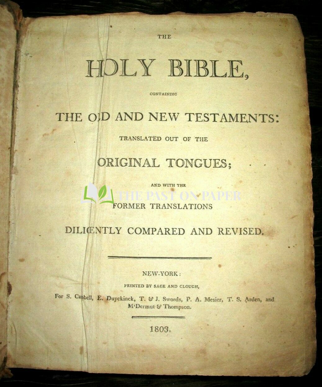 Van Buskirk Family Bible, 1803 - Image 4