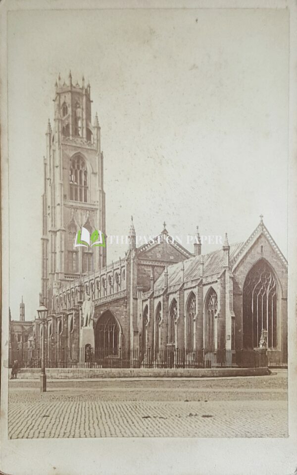 Victorian photo of St Botolph's Church, Boston