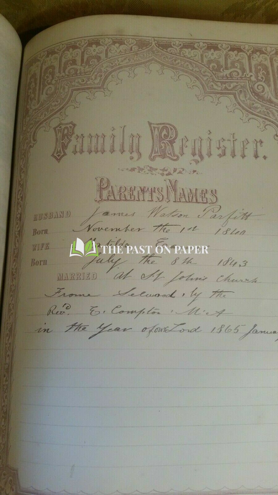 Parfitt Family Bible - Image 2